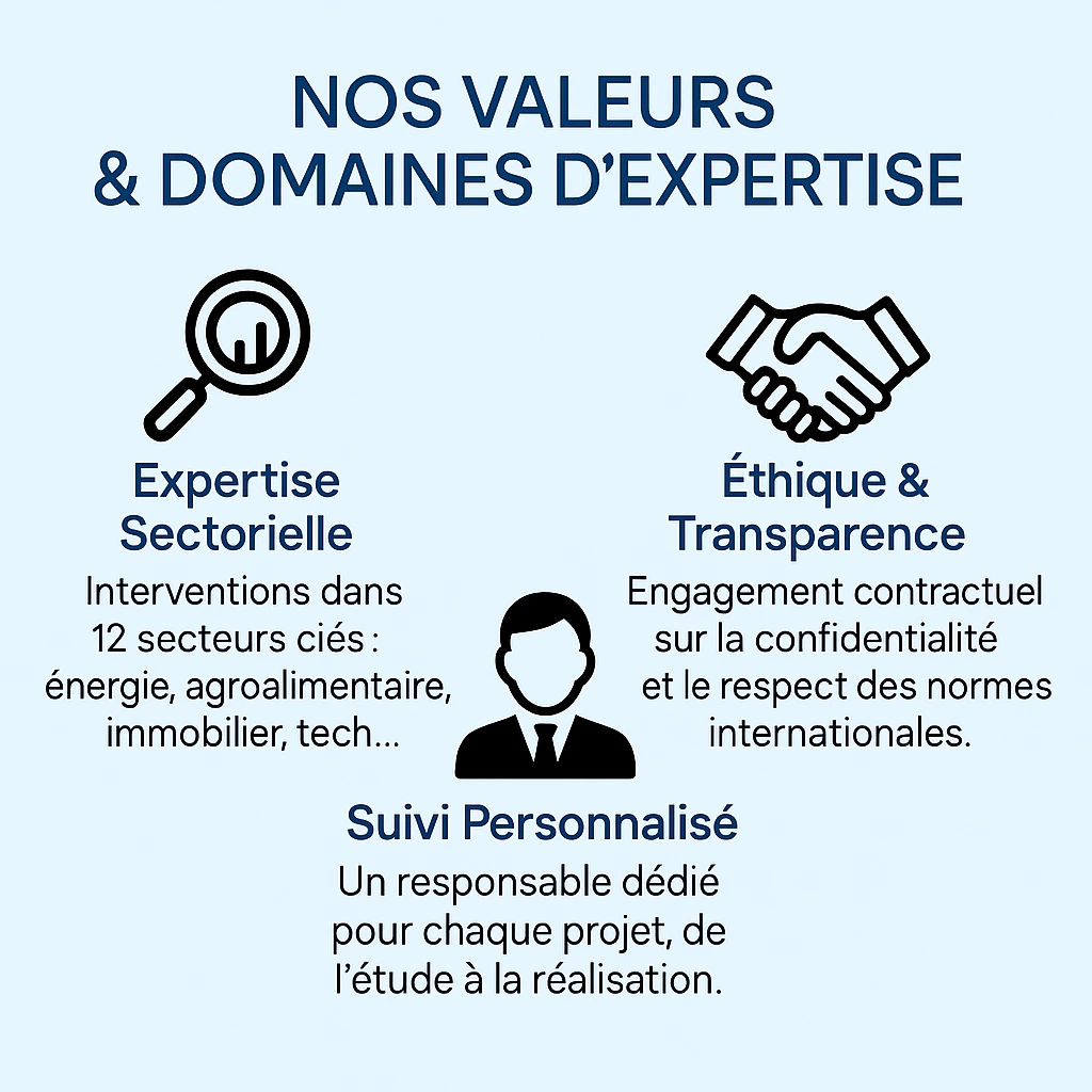 NOS VALEURS & DOMAINES D'EXPERTISE